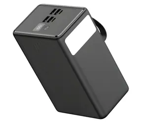 Platinet PMPB8065 schwarz / Powerbank / 80.000 mAh / 65 W Leistungsabgabe / 2x USB-C + 4X USB-A / LED-Taschenlampe