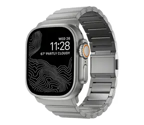 Nomad Titanarmband mit Naturbeschlägen / Armband für Apple Watch / 44-49 mm