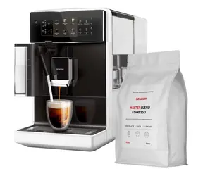 Sencor SES 9301WH weiß / Kaffeevollautomat + 1 kg Kaffeebohnen / 1400 W / 19 bar / 1,3 l / 200 g Behälter
