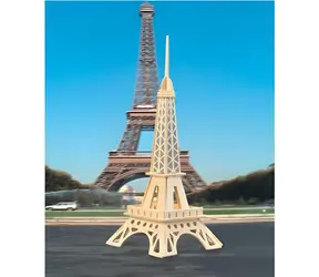 Woodcraft -3D-Puzzle „Eiffelturm (klein)“ / ab 8 Jahren / Schwierigkeitsgrad: leicht