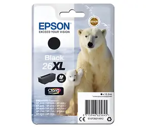 Epson 26XL Schwarz / Tintenpatrone / Original / XL / 12,2 ml / für Expression Premium XP-510, 520, 600, 605, 610