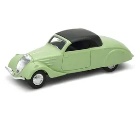 Welly Modellauto Peugeot 402 grün mit schwarzem Dach / 1:34 / ab 3 Jahren