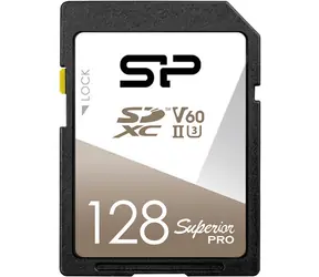 Silicon Power Superior Pro SDXC 128 GB / Speicherkarte / UHS-II U3 V60 / 280/170 MB/s / Klasse 10
