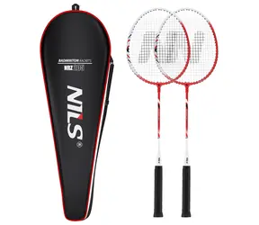NILS NRZ205 / Badminton-Set / 2 Schläger / Stahl + Aluminium / 66 cm