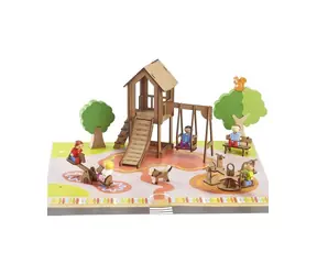 Jeujura Holzbaukasten, 70-teilig, Kinderspielplatz / ab 5 Jahren