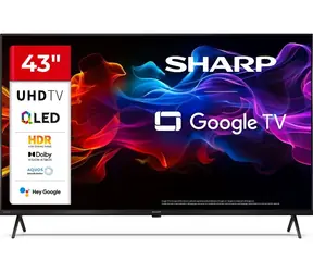 43" Sharp 43HP5265E, schwarz / 3840 x 2160 / QLED / HDMI / USB / WLAN / DVB-T, T2, C, S und S2 / 20-Watt-Lautsprecher