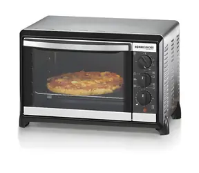 Rommelsbacher BG 1055/E silber / Mini-Backofen / 1050 W / 18 l / 80-230 °C