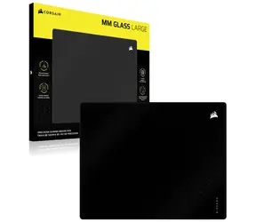 Corsair MM Glass schwarz / Gaming-Mauspad / 400 x 500 mm / matte Glasoberfläche / rutschfeste Unterseite