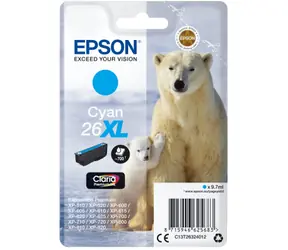 Epson 26XL Cyan / Originalpatrone / 8,7 ml / Expression Premium XP-510/520/600/605