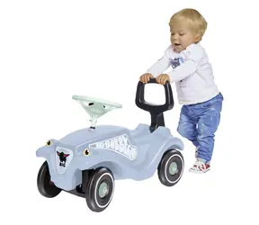 Big Kinderlaufrad Bobby Car Classic blau / 2-in-1 mit Lauflernhilfe / Tragkraft 50 kg / ab 1 Jahr