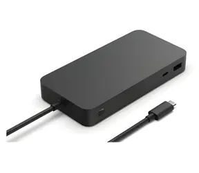 Microsoft Surface Thunderbolt 4 Dock 165W Schwarz / Dockingstation / 3x USB-A / 3x USB-C / 1x RJ-45 / 3,5-mm-Klinkenanschluss