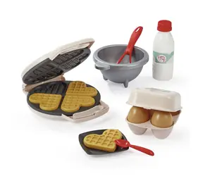 ECOIFFIER Waffeleisen mit Zubehör / 4 Herzformen / 21 × 17 × 5 cm