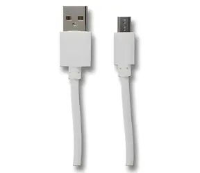 2GO weiß / Daten- und Ladekabel / USB-A auf Micro-USB / 1 m / Nylon