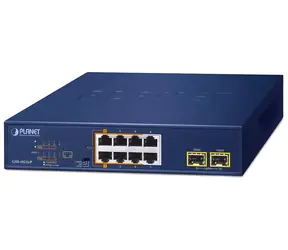Planet GSD-1022UP / PoE-Switch / 8x Gigabit / 2x SFP / PoE+/PoE++ / unmanaged