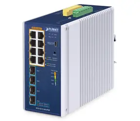 Planet IGS-4215 / Industrie-Switch / L2/L4 Managed / 8x Gigabit RJ-45 / 4X SFP / PoE++ / IP30