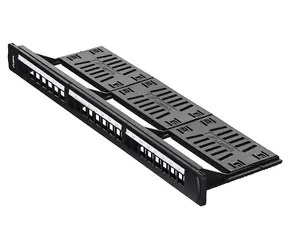 Lanberg PPKS-1124-B schwarz / Patchpanel / 24 Ports / RJ-45 / 1 HE / 19"