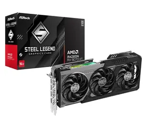 ASRock Radeon RX 9070 XT Steel Legend Dark / Grafikkarte / 16 GB GDDR6 / 256 Bit / 2970 MHz / 800 W