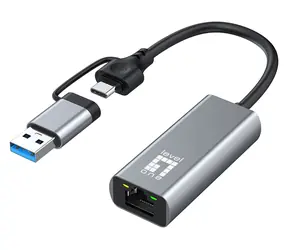 LevelOne USB-0423 / Netzwerkadapter / USB-C, USB-A / RJ45 / 2,5 Gbit/s