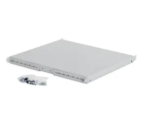 Triton A4 grau / Ablagefach / 1 HE / 550 mm / Tragfähigkeit 80 kg