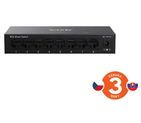 Tenda TEG2208D / Switch / 8x 10/100/1000 Mbit/s / Websmart / Lüfterlos / Metall / Desktop