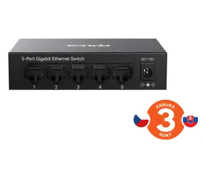 Tenda TEG1005M / Switch / 5x Gigabit / Lüfterlos / Metall