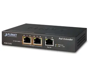 Planet PoE+ Extender 802.3at / PoE-Extender / 1x 802.3at Eingang / 2x Ausgang