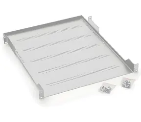 Triton 19"-Regal A1 perforiert 1 HE / 350 mm / Tragkraft 40 kg / grau