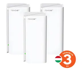 Tenda Nova MX21 Pro 3 Stück / Mesh-System / WiFi 6E / AXE5700 / Triband 2,4+5+6 GHz / 9x GLAN/GWAN / WPA3 / VPN-Server