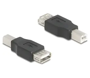 DeLock 67199 schwarz / Adapter / USB 2.0 / USB-B Stecker - USB-A Buchse