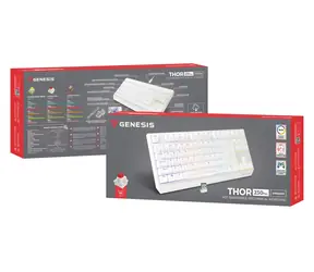 Genesis Thor 230 TKL RGB Outemu Rot-Weiß / Kabellose Gaming-Tastatur / Mechanisch / US-Layout / USB, Bluetooth