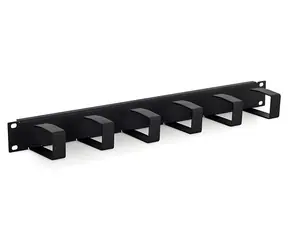 Triton RAB-VP-X21-A1 / 19" 1HE Rackpanel / 6x Haken 70x40 mm / Metall / Schwarz