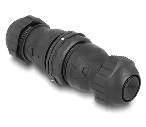 DeLock LSA-LSA schwarz / Kabelstecker / Cat.6A / IP68 wasserdicht