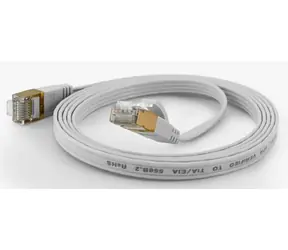 Wantec weißes Patchkabel / FTP / CAT6a / 0,2 m / RJ-45
