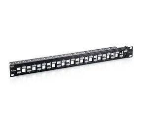 Equip 19" FTP schwarz / Patchpanel / 24x Keystone / 1U / LSA-110