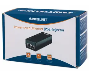 Intellinet PoE-Injektor, 1- Port , 48 V DC / PoE-Injektor / IEEE 802.3 AF / 15,4 W / Cat5