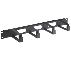Intellinet schwarz / Montagepanel / 19" / 1 HE / 4 Kunststoffösen