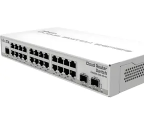 Mikrotik CRS326-24G-2S+IN / Cloud Router Switch / 24x Gigabit LAN / 2x SFP/SFP+ / PoE-Eingang / RouterOS/SwOS L5
