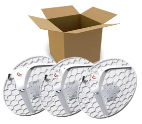 Mikrotik RBLHG-5nD 3er-Pack / Außengerät / 24,5 dBi / 802.11n / RouterOS L3