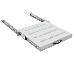 Triton 19" ausziehbares Regal 650 mm grau / vollständig ausziehbar / Tragkraft 45 kg