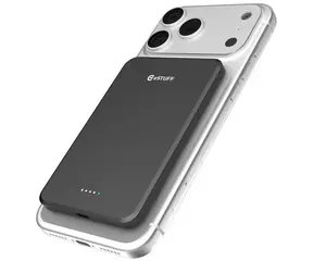 eSTUFF Magnetische Powerbank 5.000 mAh schwarz / Powerbank / magnetisch / USB-C / Schnellladefunktion