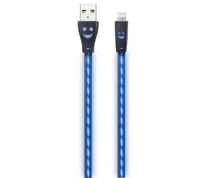 2GO blau / Lade- und Datenkabel / USB - Lightning / LED-Hintergrundbeleuchtung / 1 m