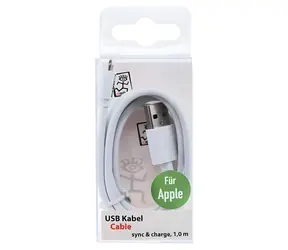 2GO weiß / USB-Lightning-Daten- und Ladekabel / 1 m