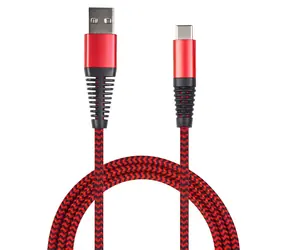 2GO USB-C 1 m rotes Datenkabel / USB 3.2 Gen 1 / Nylon