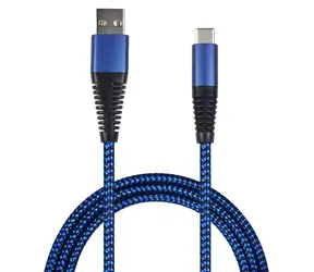 2GO USB-C 1 m blaues Datenkabel / USB 3.2 Gen 1 / Nylon