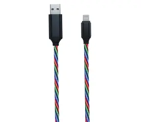 2GO Tricolor / Lade- und Datenkabel / USB - Lightning / LED-Hintergrundbeleuchtung / 1 m