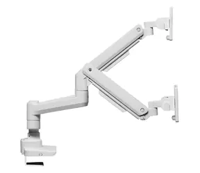Equip 650183 weiß / Tischhalterung für 2 Monitore / 17-35" / VESA 75x75-100x100 / Tragkraft 20 kg