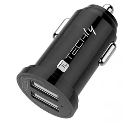 Techly IUSB2-CAR5-A48 schwarz / Kfz-Ladegerät / 12-24 V / 2x USB-A / 4,8 A