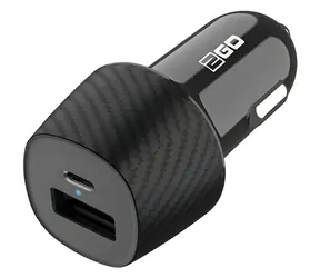 2GO 20W schwarz / Kfz-Ladegerät / 1x USB-A / 1x USB-C / Power Delivery