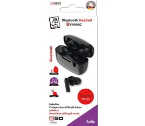 2GO TWS Dynamic Schwarz / Kabellose In-Ear-Kopfhörer / Bluetooth 5.0 / Touch-Steuerung / Ladecase