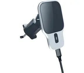 2GO AirClip schwarz / Magnetische Autohalterung für Belüftung / MagSafe / kabelloses Laden 15 W
